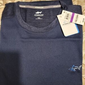 Attack Life by Greg Norman Dark Blue Crewneck Sweater